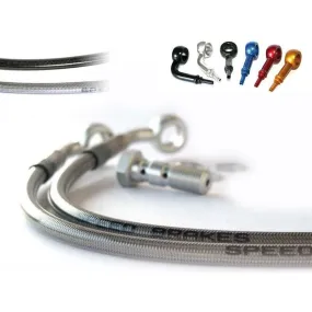 Durite de frein avant d'aviation SPEEDBRAKES carbone/raccord noir Suzuki GN 400