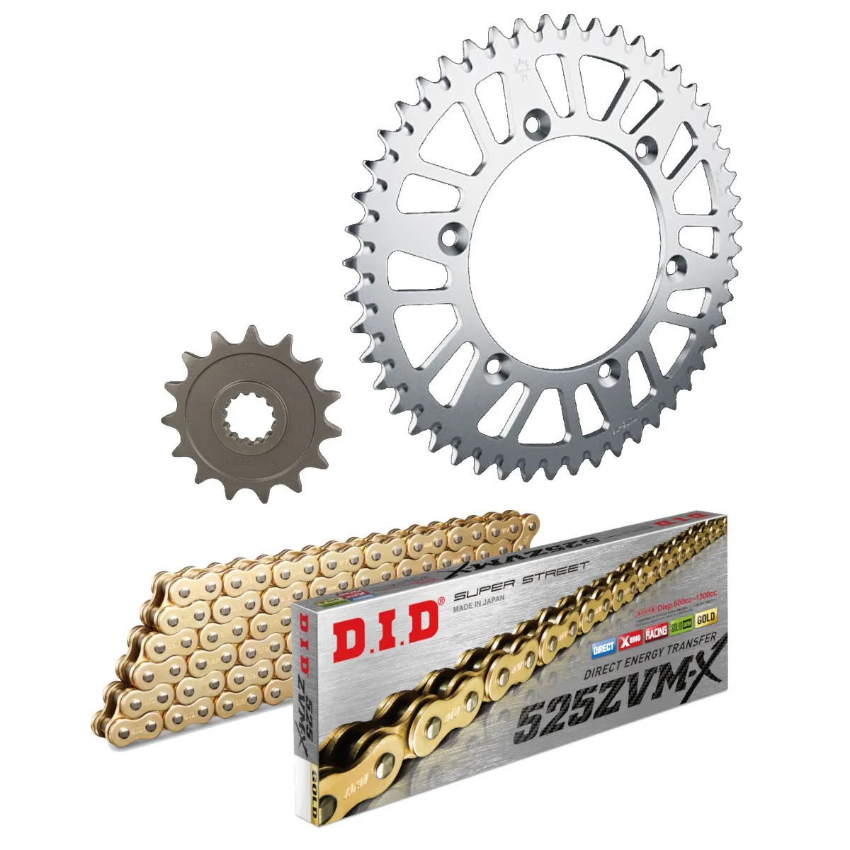 Kit chaine 525 alu DID - DUCATI 796 Hypermotard 2010-2013