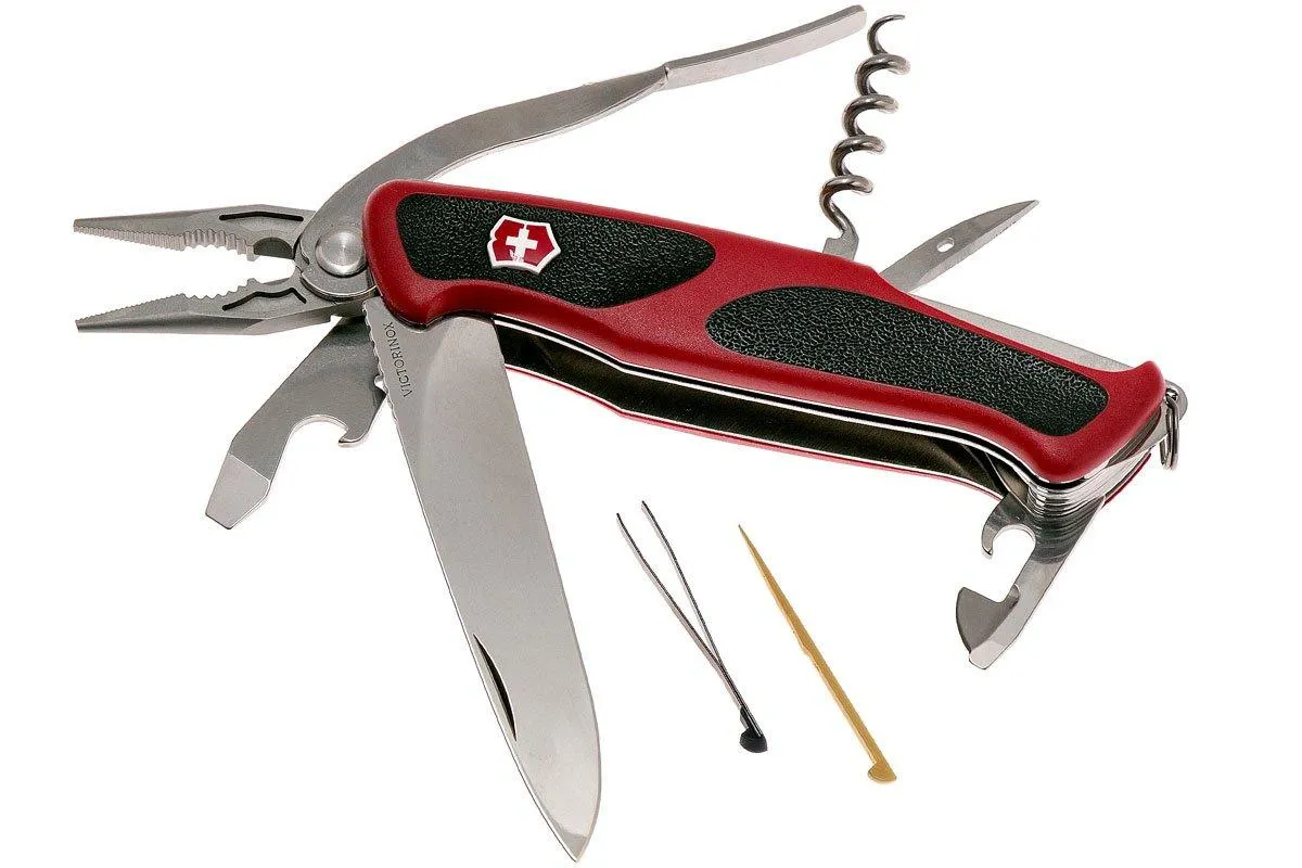 Victorinox RangerGrip 74 rouge-noir 0.9723.C couteau suisse