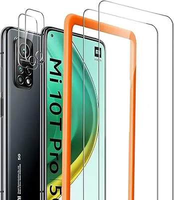 Wedamin protecteur d’écran compatible avec xiaomi mi 10t 5g/10t pro 5g, 2 pièces 